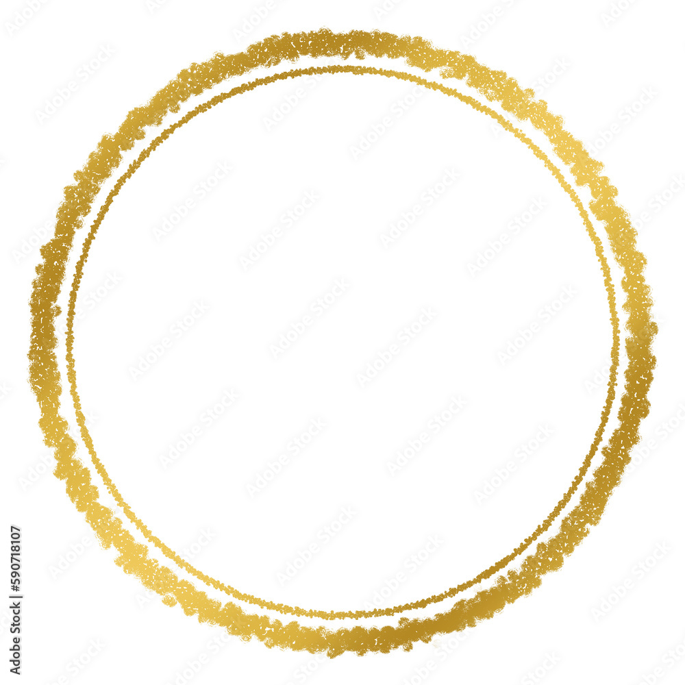 Gold circle frame.
Gold circle frame.