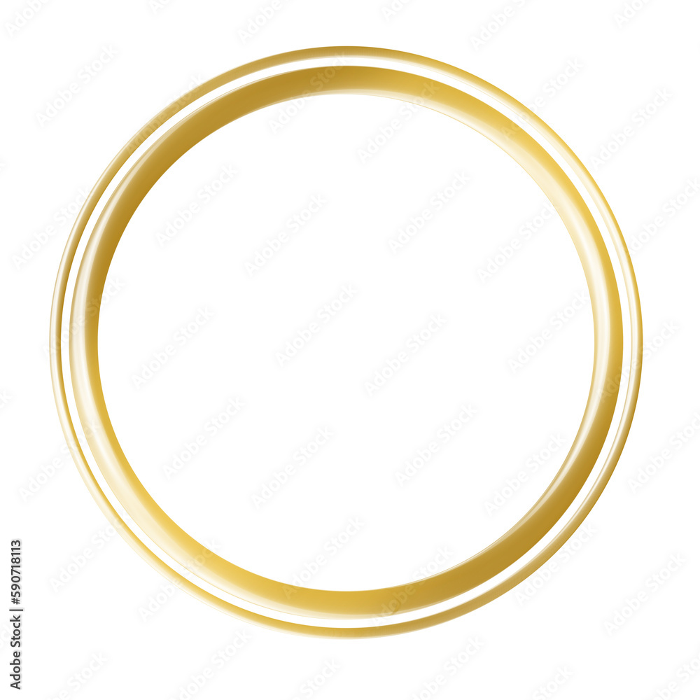 Gold circle frame.
Gold circle frame.