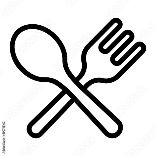 cutlery line icon