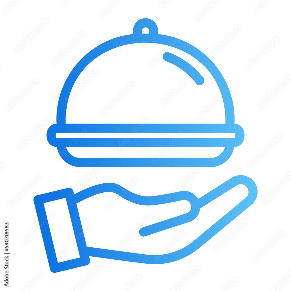 waiter gradient icon waiter gradient icon