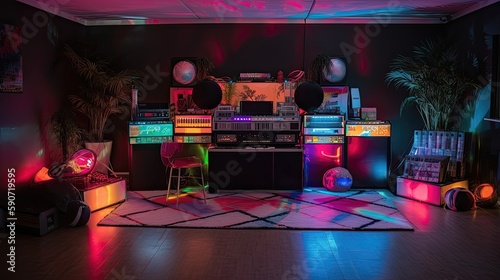 Transport yourself to the heyday of disco with this ultrarealistic 8k experience. Generated by AI.