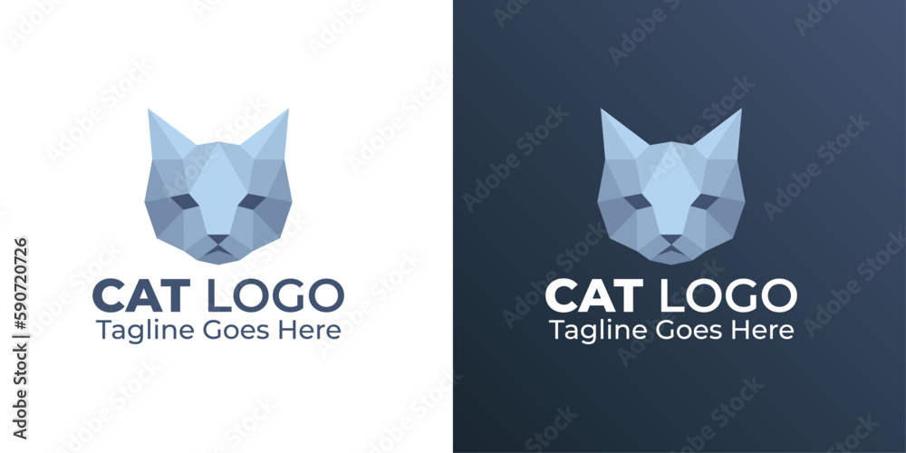 Cat Logo Geometric Cat Logo Geometric