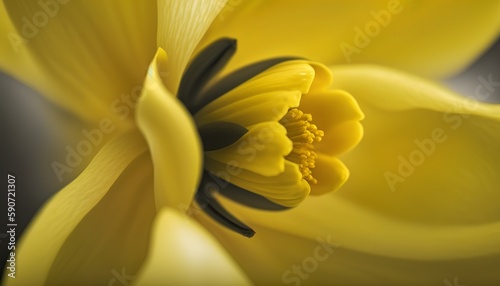 yellow close up of a daffodil design illustration