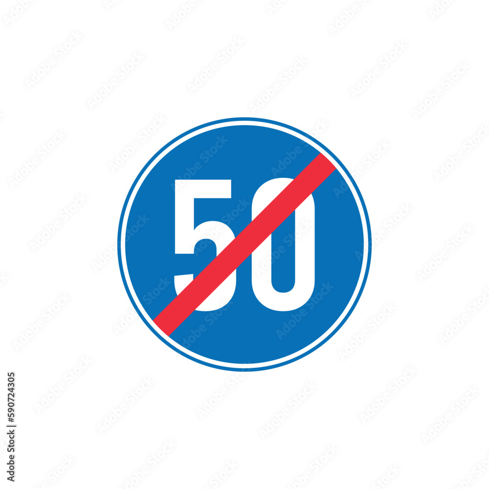 Circle Blue Mandatory, Regulatory Road Sign Vector Template Circle Blue Mandatory, Regulatory Road Sign Vector Template