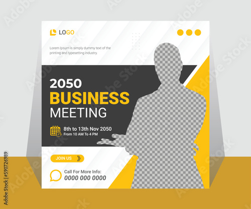 Internet service business marketing social media banner design template