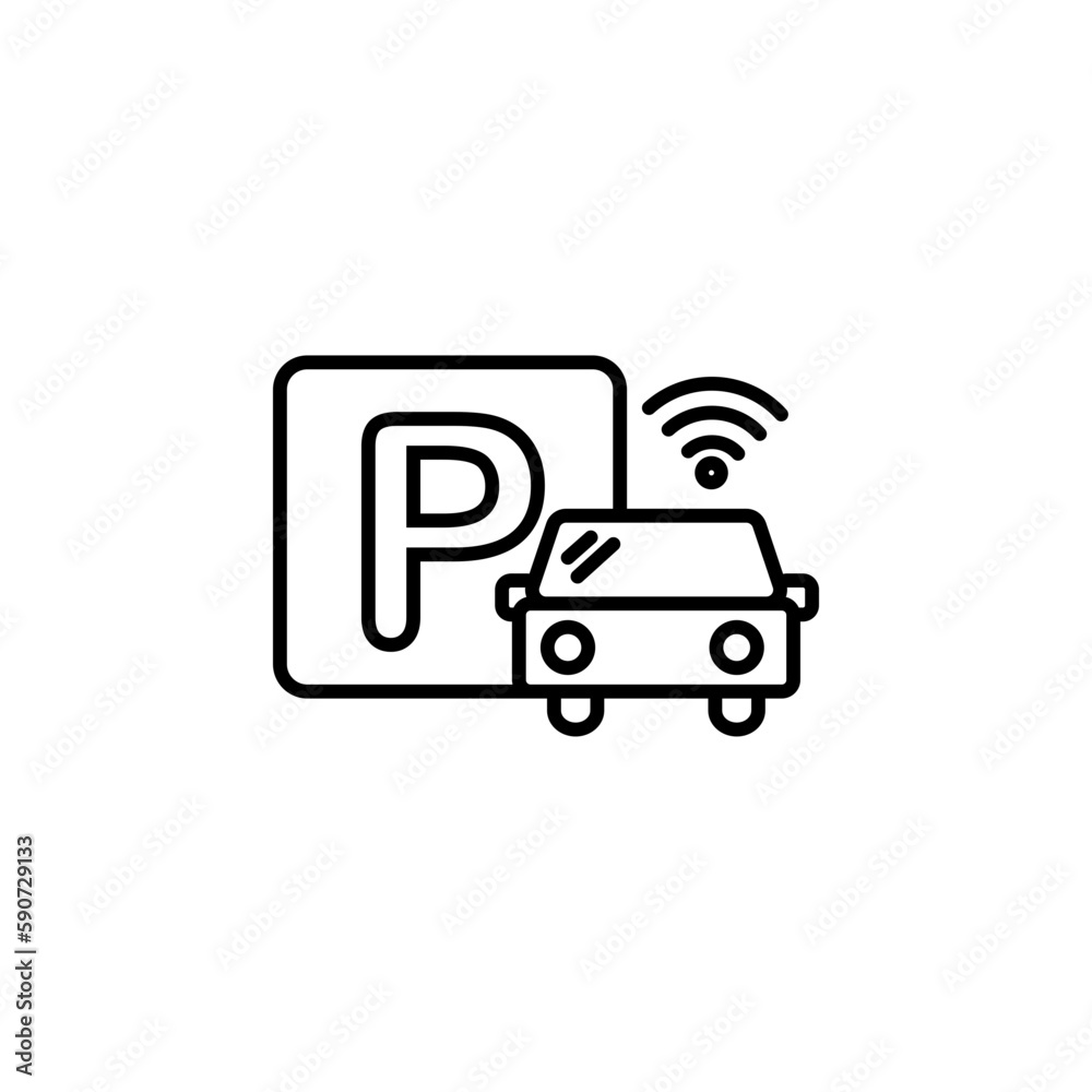 Parking icon car for app web logo banner poster icon - SVG File Parking icon car for app web logo banner poster icon - SVG File