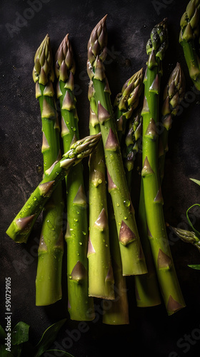 Asparagus, adorned with gli...