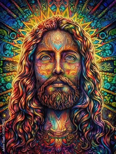 Psychedelic DMT Christ - Generative AI