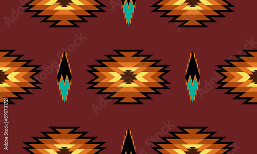 ethnic tribal pattern geometric seamless pattern Mexican American style, wallpaper, illustration, cloth, clothing, rugs, textiles