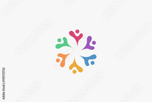 Illustration vector graphic of fun circle colorful. Good for logo