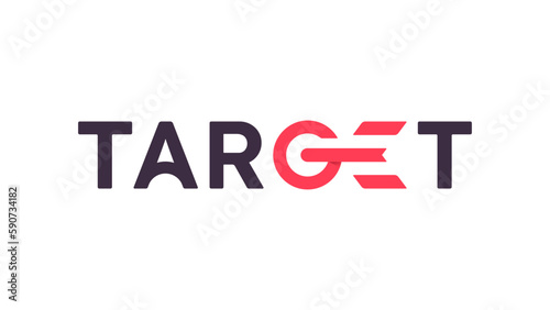 arrow right on target logotype design