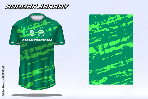 Soccer jersey sport t-shirt design mockup for football club