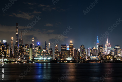 New York city skyline at night © ImageFlow