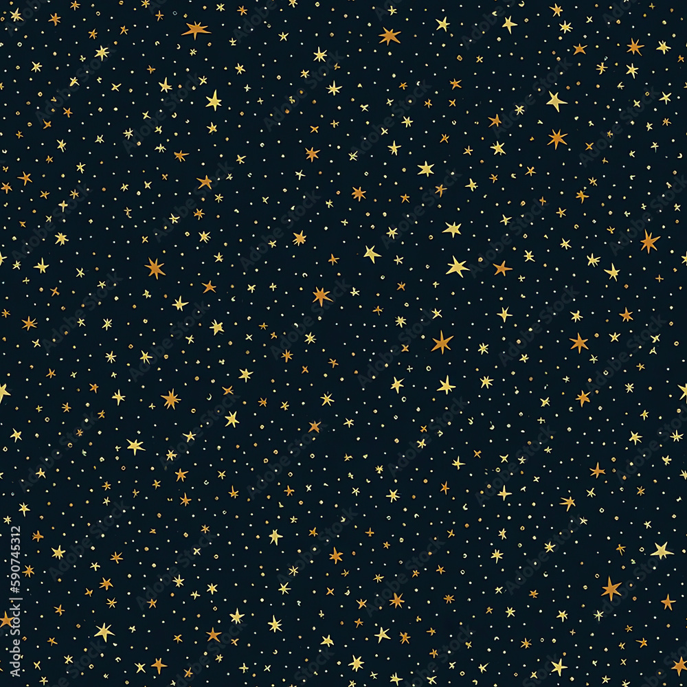 Generative AI tiny stars against a dark blue background Generative AI tiny stars against a dark blue background