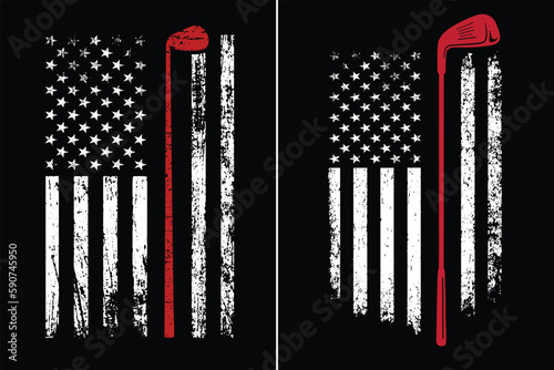 Patriotic Golf Flag Design