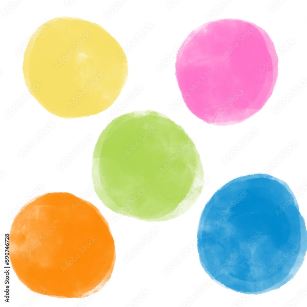 abstract watercolor background blue yellow greens pink orange 