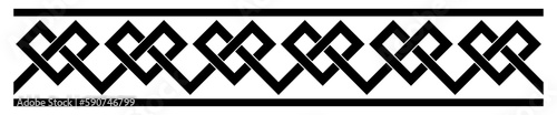 Celtic ornament for stencil or print making. Interior decoration or textiles. Plotter or laser cutting. Drawing an image on a surface.