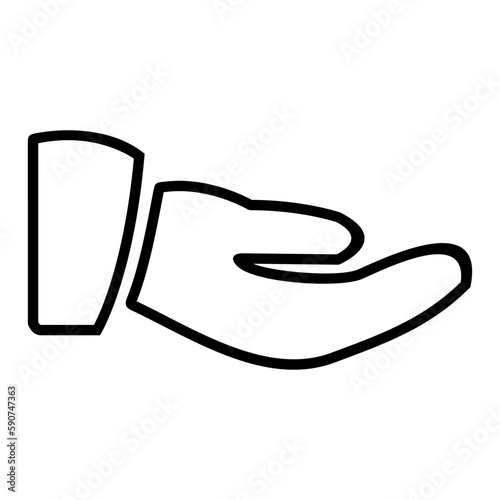 Hand gestures, vector illustration of icons of various hand signs thin lines