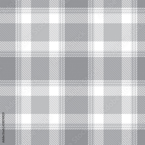 Monochrome Classic Plaid textured Seamless Pattern