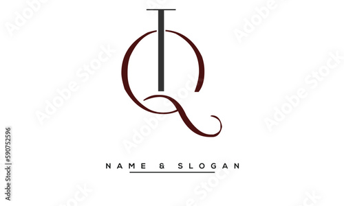 QT,  TQ,  Q,  T   Abstract  Letters  Logo  Monogram