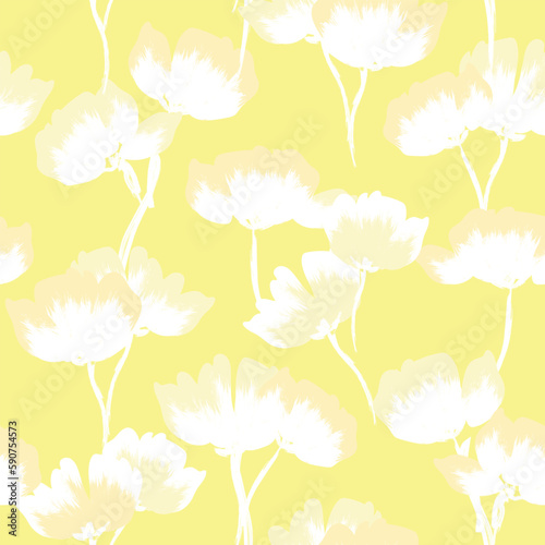 Colourful Abstract Floral Seamless Pattern Design