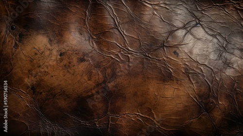 Old worn leather texture. Generative AI