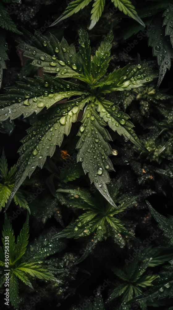 Cannabis bud on black background with copy space. Macro shot. Cannabis bud on black background with copy space. Macro shot.