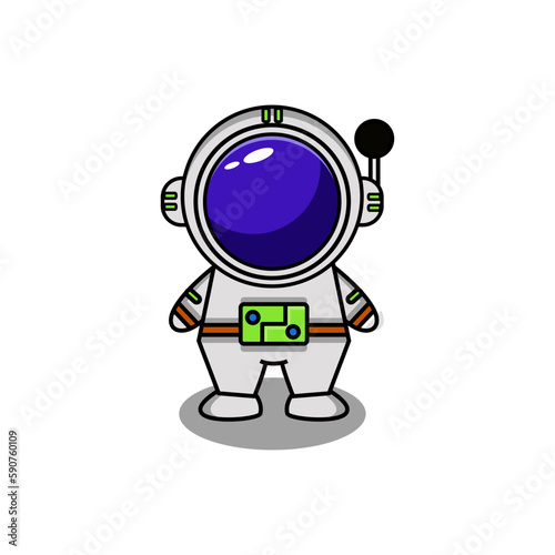 cute vector illustration of an astronaut