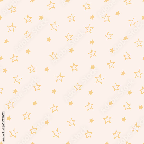 seamless pattern with stars in boho colors 