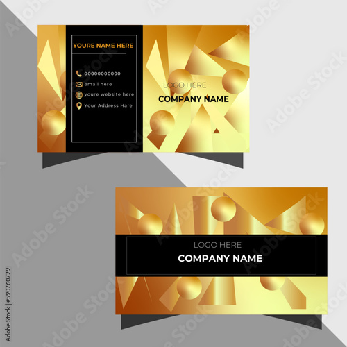Modern Business Card
Luxury and elegant dark black and gold navy business card design