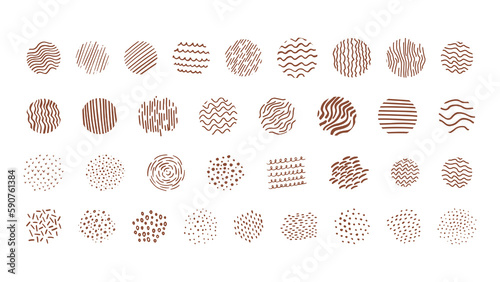 Organic vector abstract textures, waves, dots, lines, forms. 
