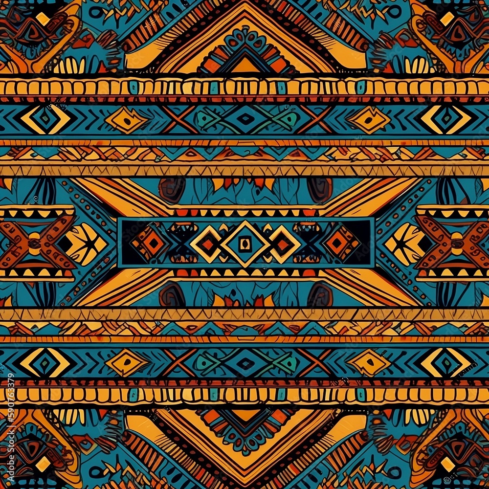 Pattern with tribal ornaments Pattern with tribal ornaments