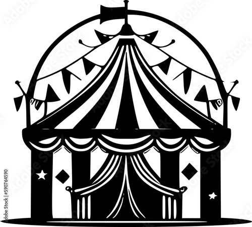 Circus - Minimalist and Flat Logo - Vector illustration