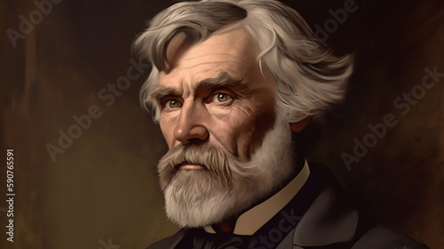 Thomas Carlyle, Scottish Philosopher, Victorian, 19th century writer (generative AI) photo