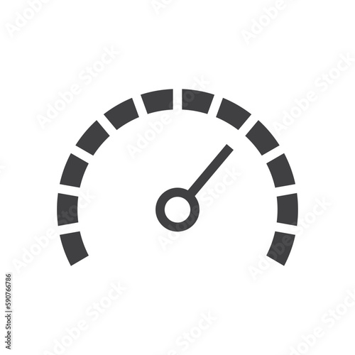 Vector meter icon. Gauge vector icon. Speedometer measurement flat sign design. Speed symbol pictogram. UX UI icon
