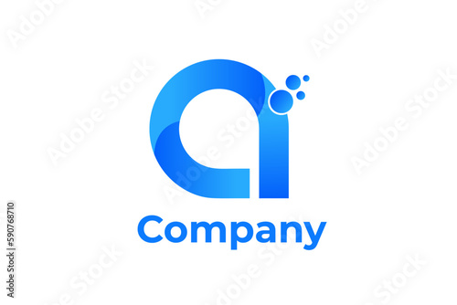Letter a abstract logo design template