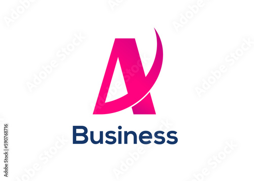 Letter A  abstract logo design template