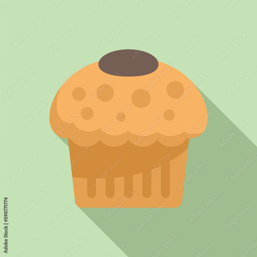 Menu muffin icon flat vector. Cake food. Sweet bakery Menu muffin icon flat vector. Cake food. Sweet bakery