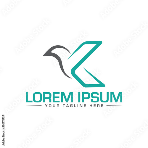 Modern and Unique Bird and Wing logo design