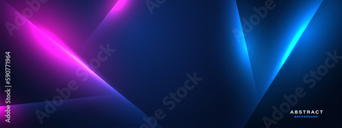 Blue technology background with motion neon light effect.Vector illustration 