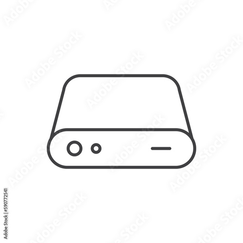 Free Download Hard drive vector icon. Hard disk drive flat sign. Portable Power bank icon symbol pictogram. UX UI icon - GFXLoad