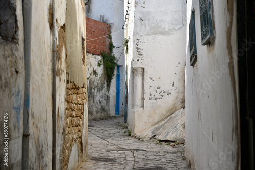 Narrow Back Alley in Tunis Medina