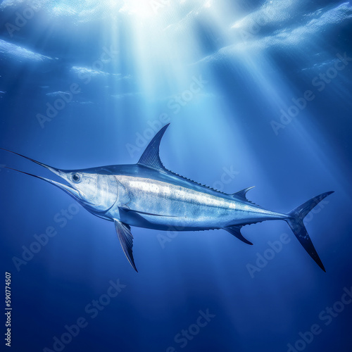 swordfish at the bottom of the sea in the caribbean generative ai 