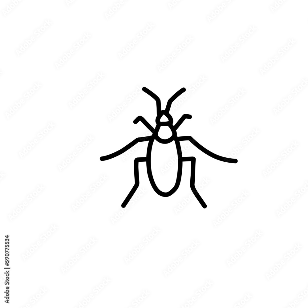 simple insect line icons