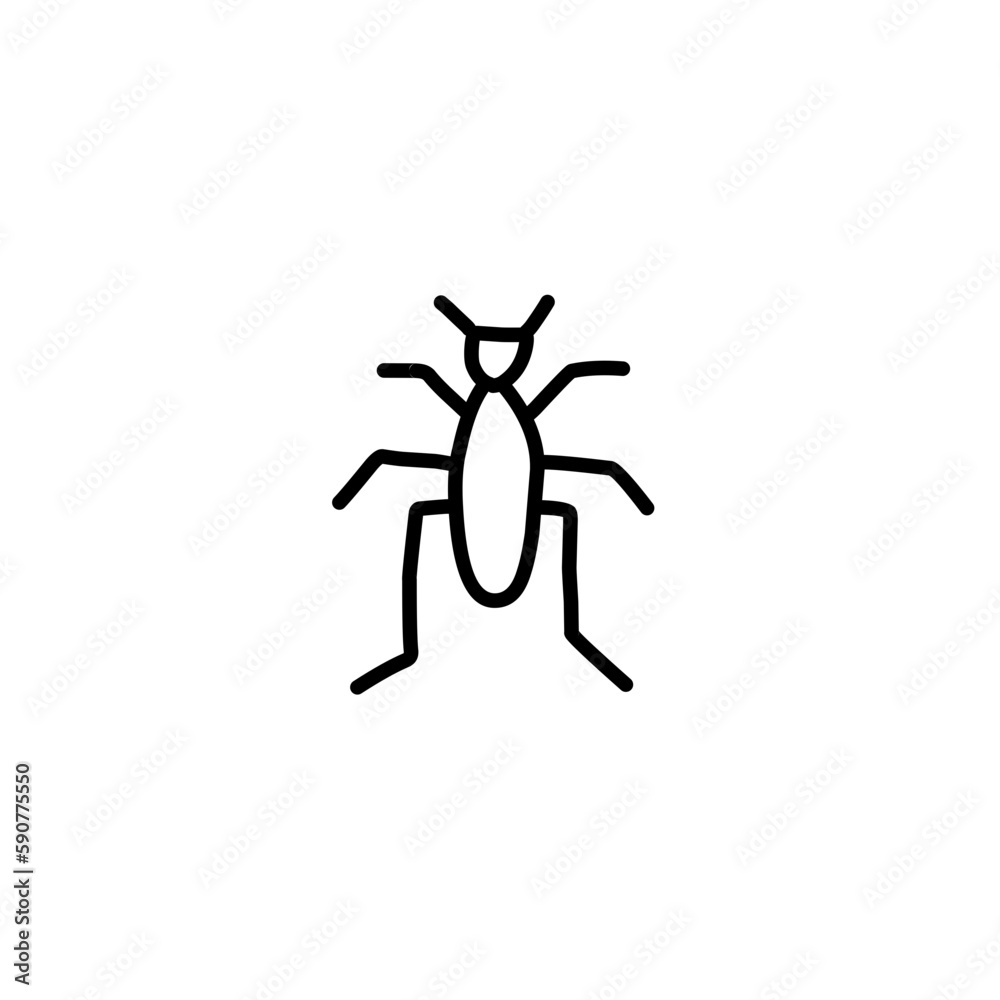 simple insect line icons simple insect line icons