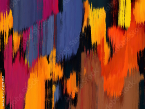Colorful oil paint brush abstract background.