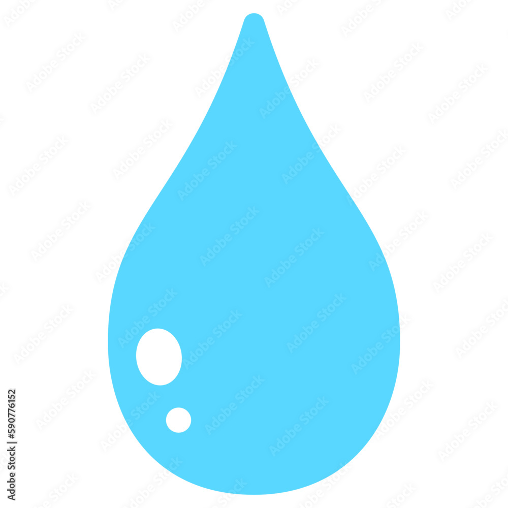 Blue water drop vector icon isolated on a white background. Blue water drop vector icon isolated on a white background.