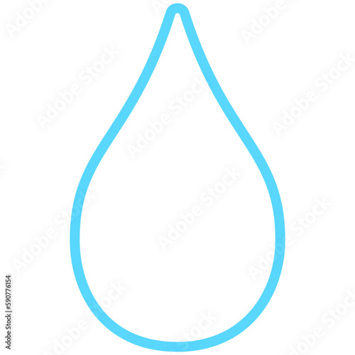 Outline water drop vector icon isolated on a white background.