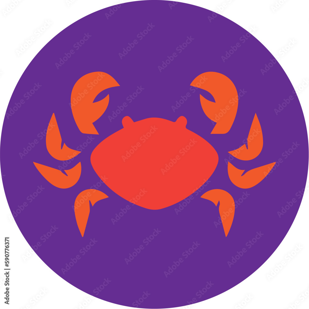 vector crab animal illustration design