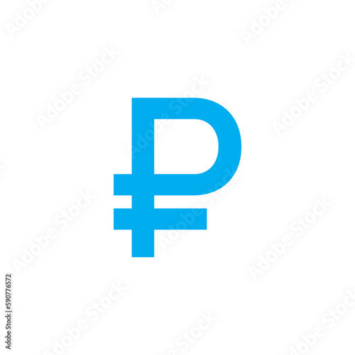 Russian ruble png sign, Russian official currency rouble icon isolated on transparent background